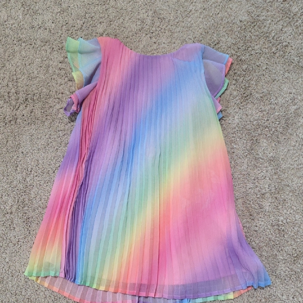 H&M Pink and Purple Casual Dress with Pleated Design